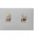 PENDIENTES ORO 18 KTES BICOLOR