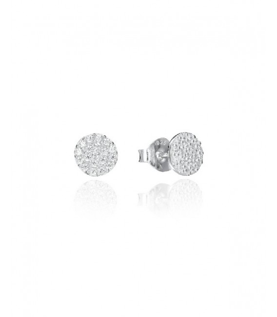 PENDIENTES PLATA DISCO CIRCONITAS 7MM SR