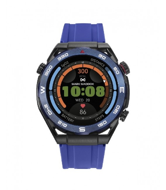 RELOJ SMART METAL NEGRO Y AZUL CORREA SR