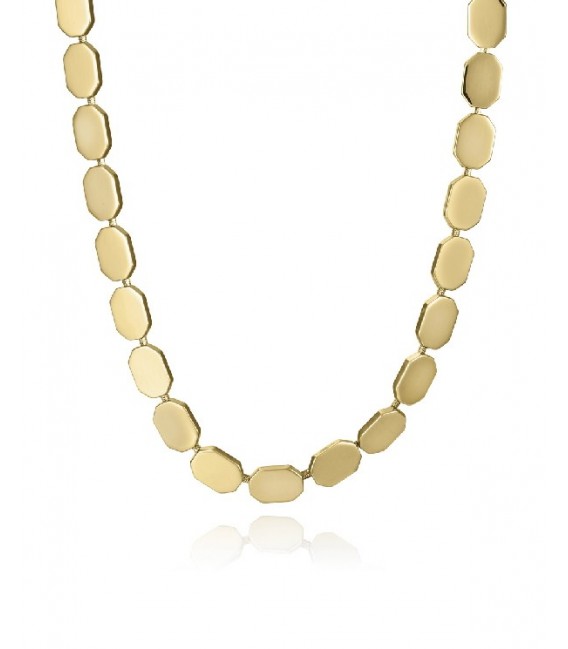 COLLAR ACERO IP DORADO PLACAS  SRA FN