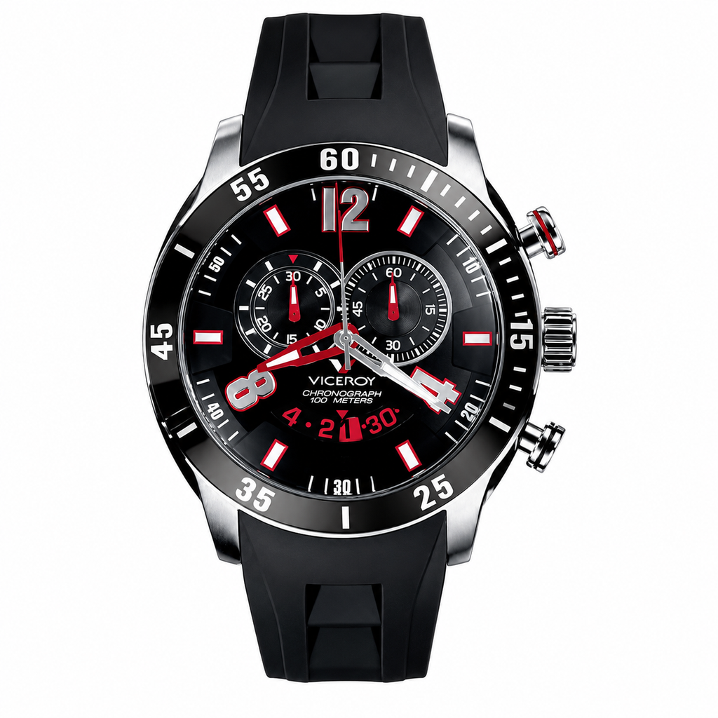 Reloj Viceroy hombre cronógrafo acero inoxidable esfera negra Ref. 42109-75