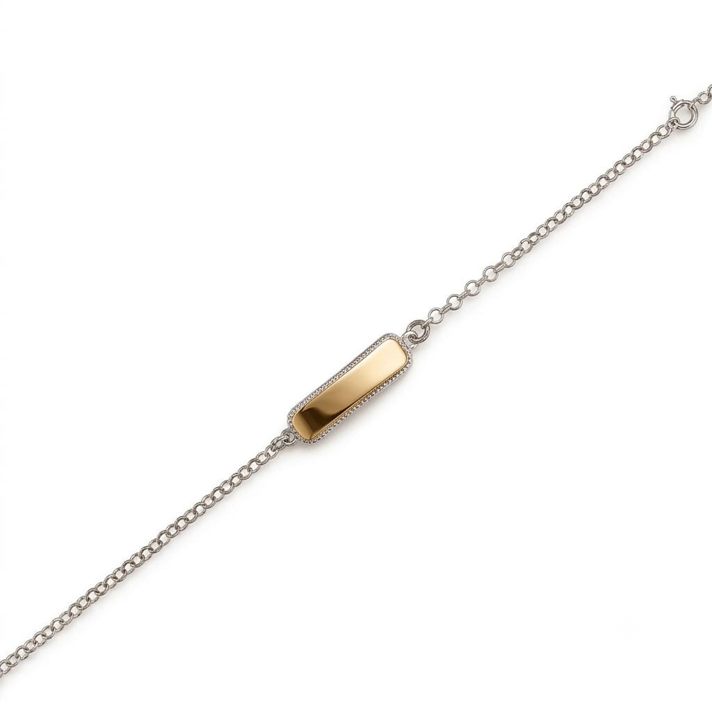 Pulsera Bebe Oro y Plata