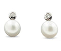 PENDIENTES ORO BLANCO 18 KTES, TU Y YO CON DIAMANTES