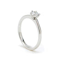 Anillo Solitario de Plata con Circonita en Grapas