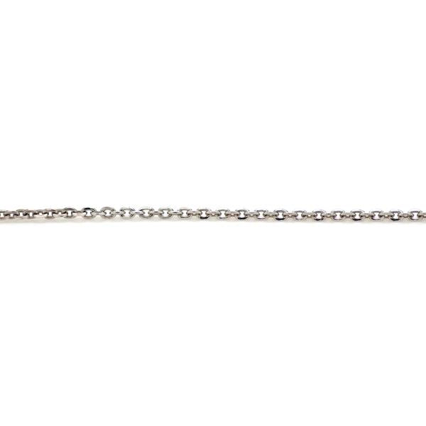 Cadena Forzada Fina de Plata Rodiada 45 cm