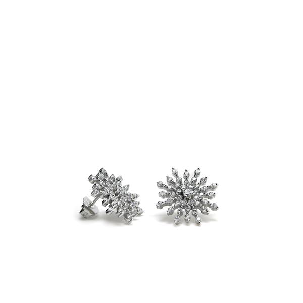 Pendientes Sol de Plata con Circonitas