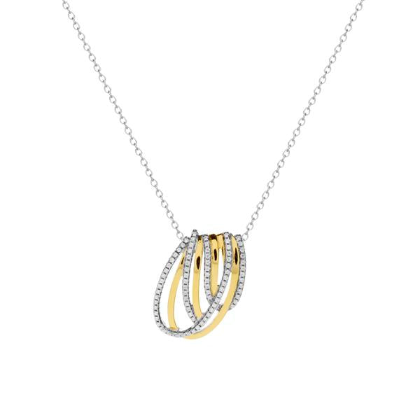 Gargantilla de Plata Bicolor Forma W