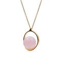 Gargantilla de Plata Chapada con Bola Rosa