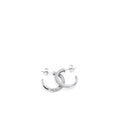 Pendientes Criollas de Plata con Circonitas y Cierre Presión