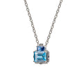 Gargantilla de Plata con 2 Piedras Azul Intenso