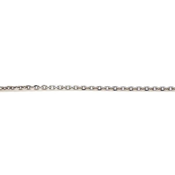 Cadena Forzada Fina de Plata Rodiada 40 cm
