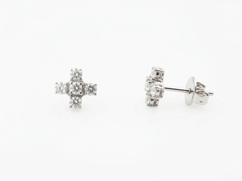 PENDIENTES ORO BLANCO CON DIAMANTES, 0.13