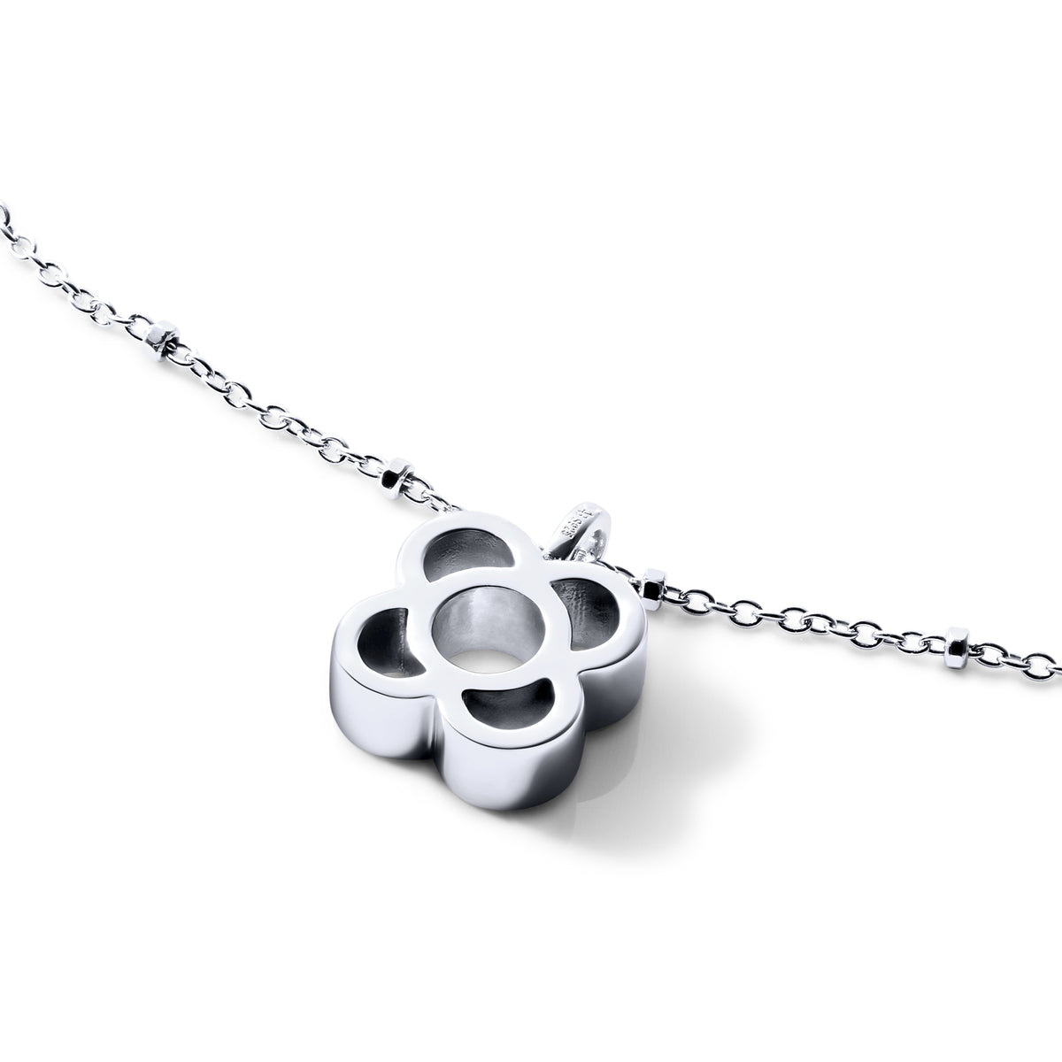 COLGANTE PLATA JUEGO FLOR CALADA
