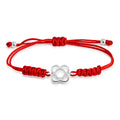 PULSERA PLATA MACRAME PANOT ROJA