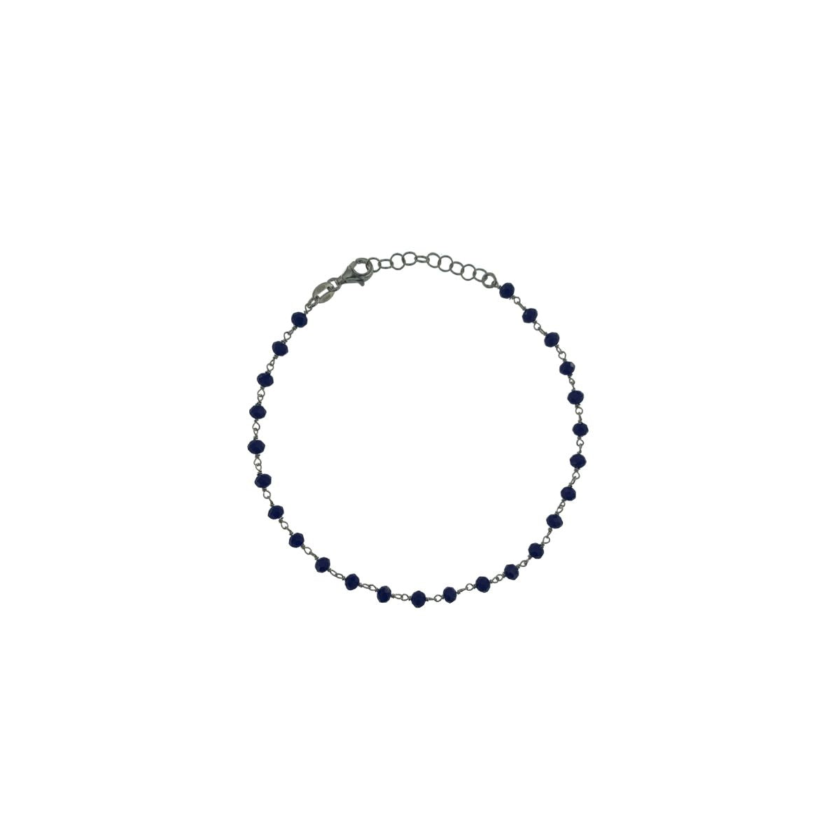 TOBILLERA PLATA AZABACHE NEGRO