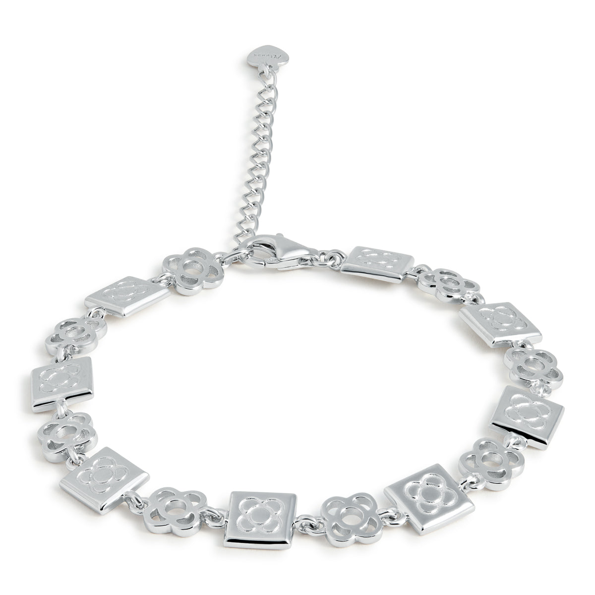 PULSERA PLATA FLOR PEQUE GRACIA