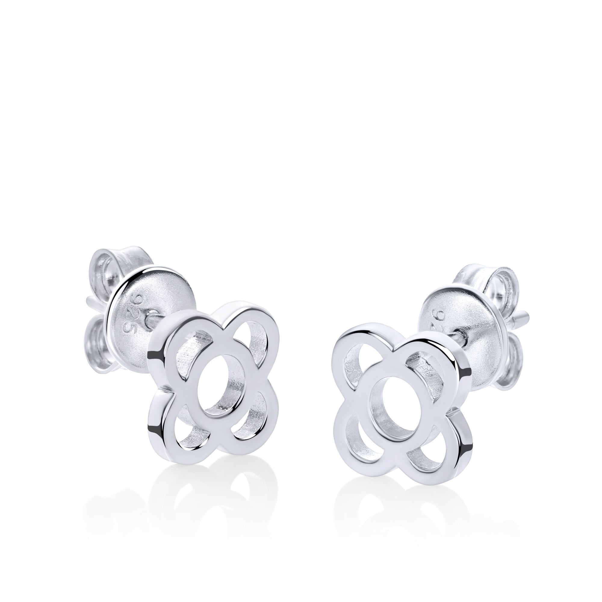 PENDIENTES PLATA FLOR CALADA GRACIA