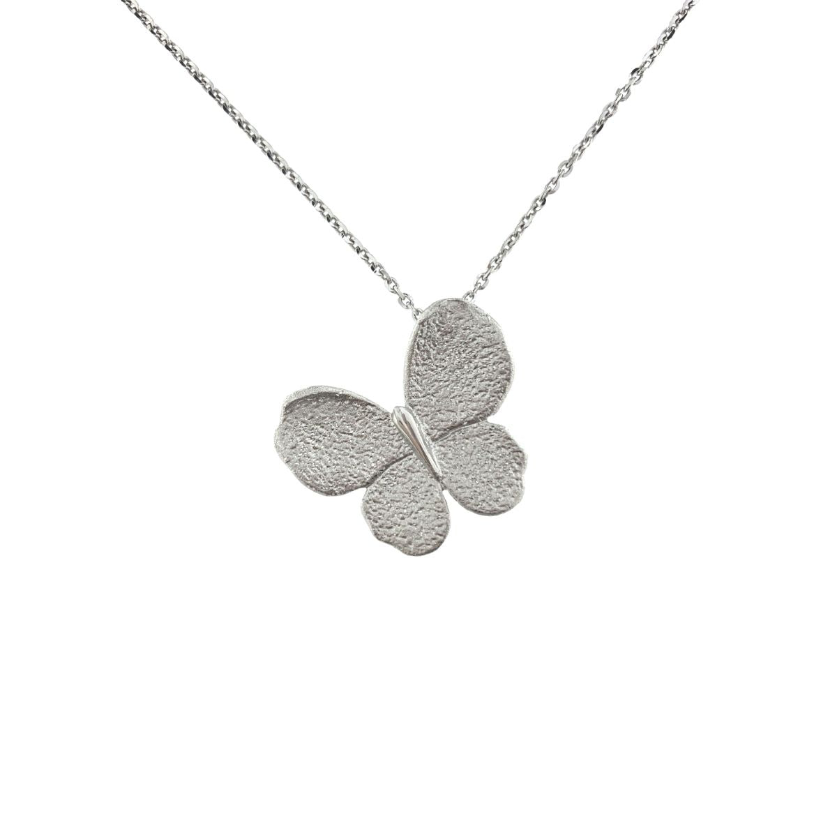 COLGANTE PLATA MARIPOSA MATE