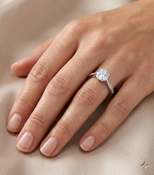 ANILLO SRA. SOLITARIO LOTUS PLATA
