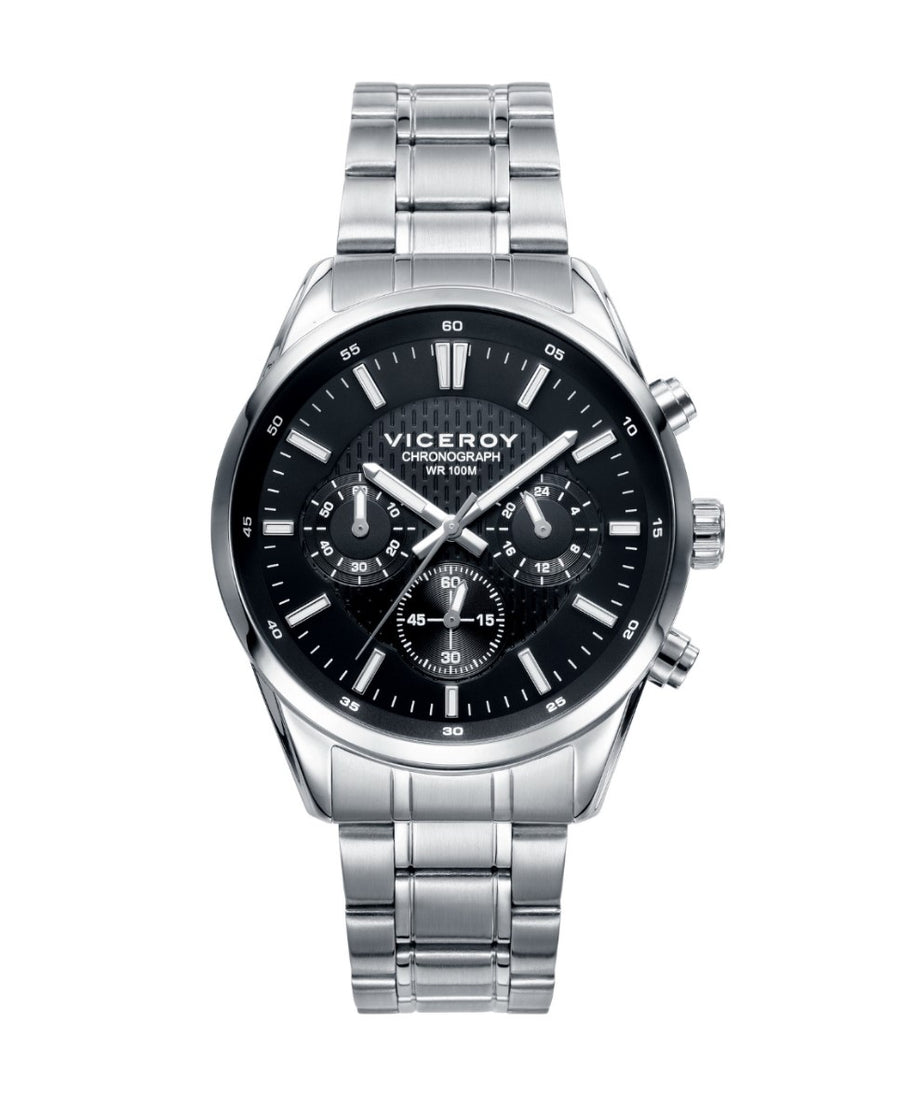 Reloj Viceroy hombre Magnum cronógrafo acero esfera negra Ref. 401017-57