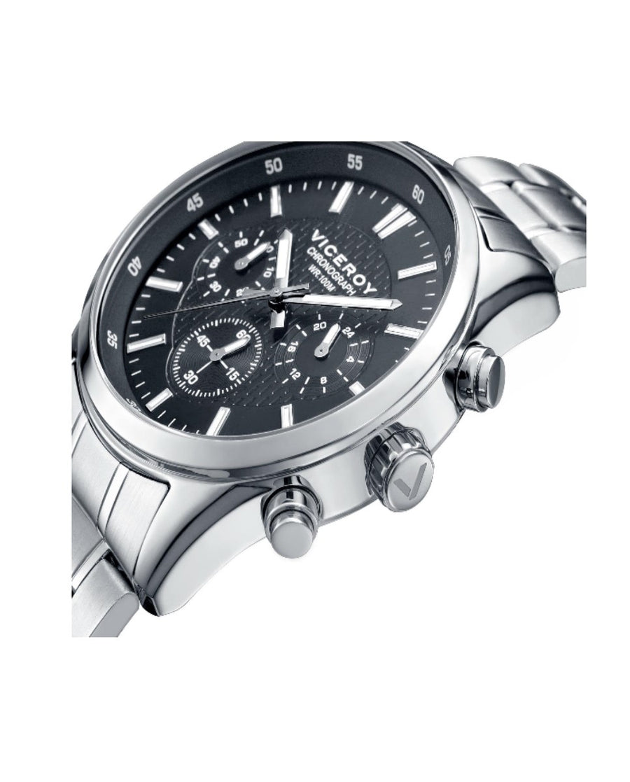 Reloj Viceroy hombre Magnum cronógrafo acero esfera negra Ref. 401017-57