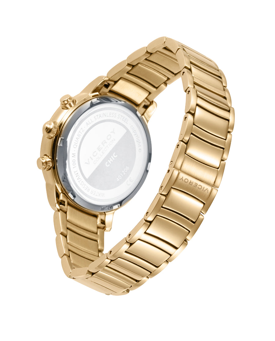 Reloj Viceroy mujer multifunción de acero con acabado IP dorado Ref. 401206-85