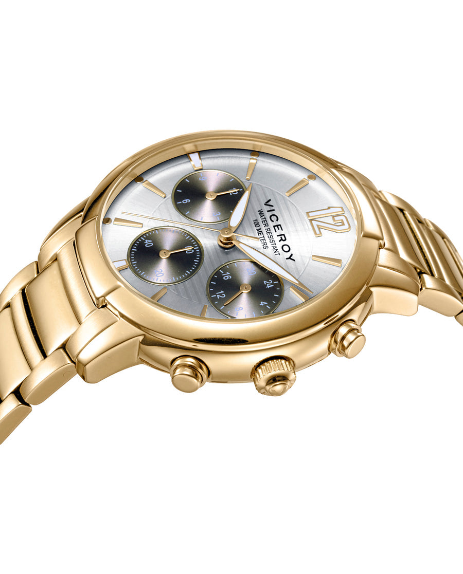 Reloj Viceroy mujer multifunción de acero con acabado IP dorado Ref. 401206-85