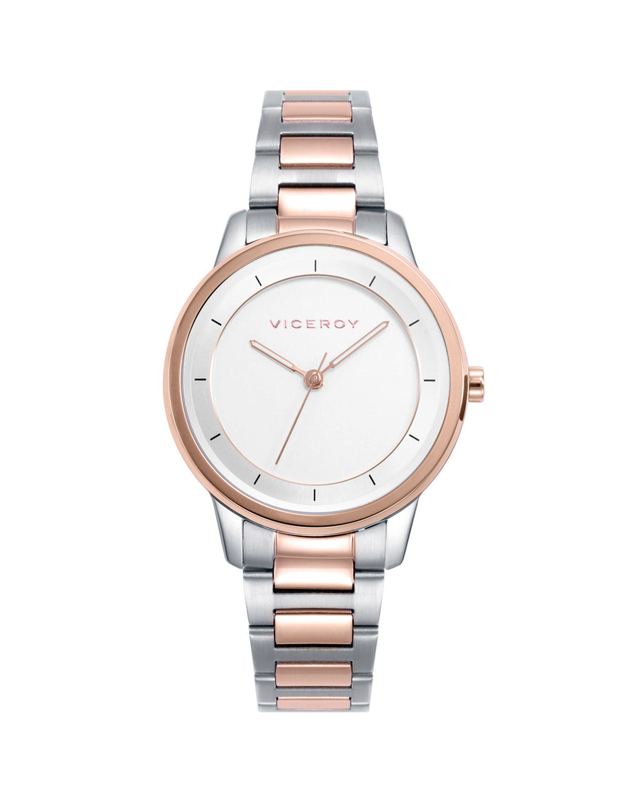 Reloj Viceroy mujer elegante bicolor con tres agujas -401230-06