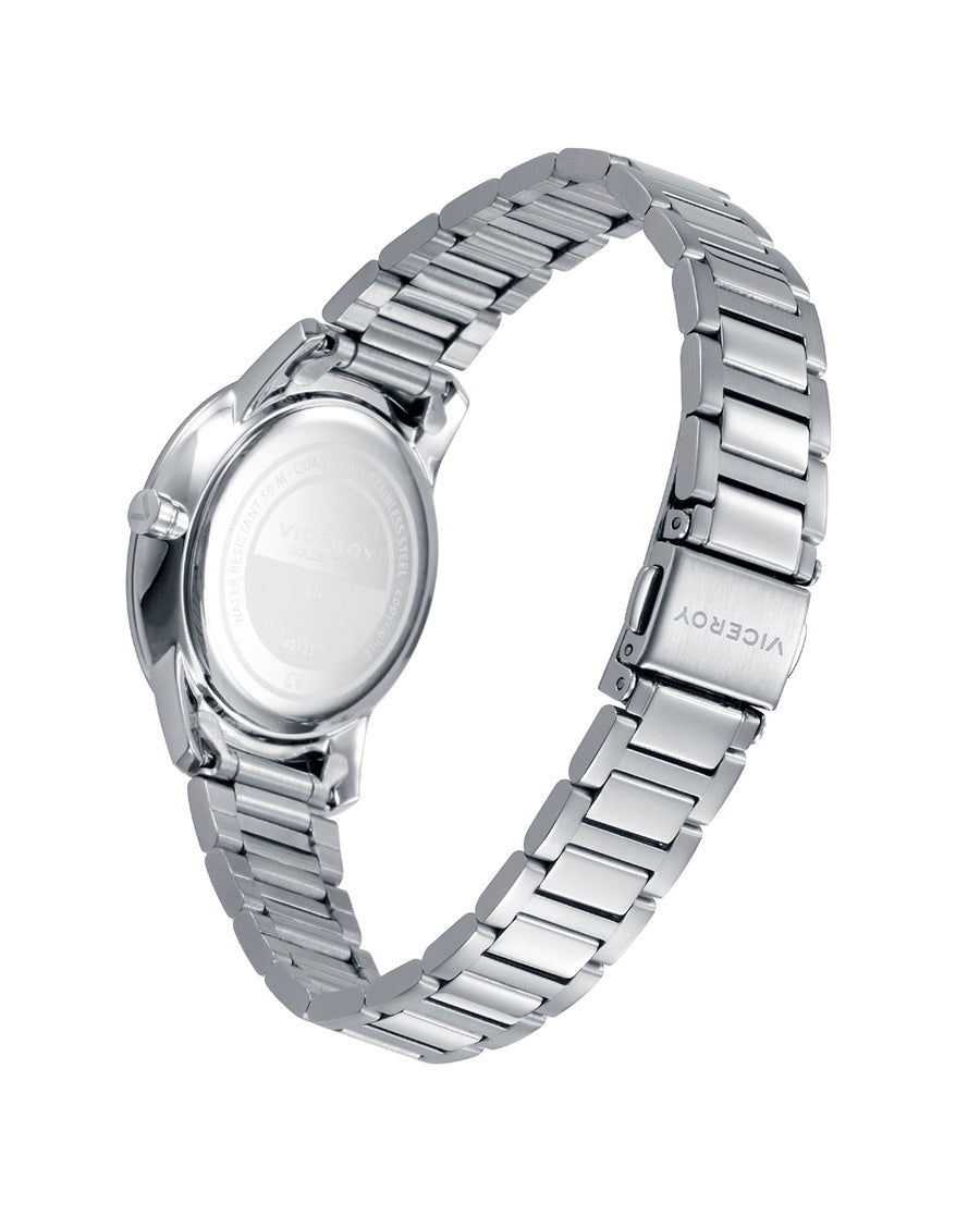 Reloj Viceroy mujer de acero inoxidable con esfera rosa de cuarzo - 401230-76