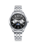Reloj Viceroy mujer de acero esfera negra sumergible 5 ATM Ref. 401236-55