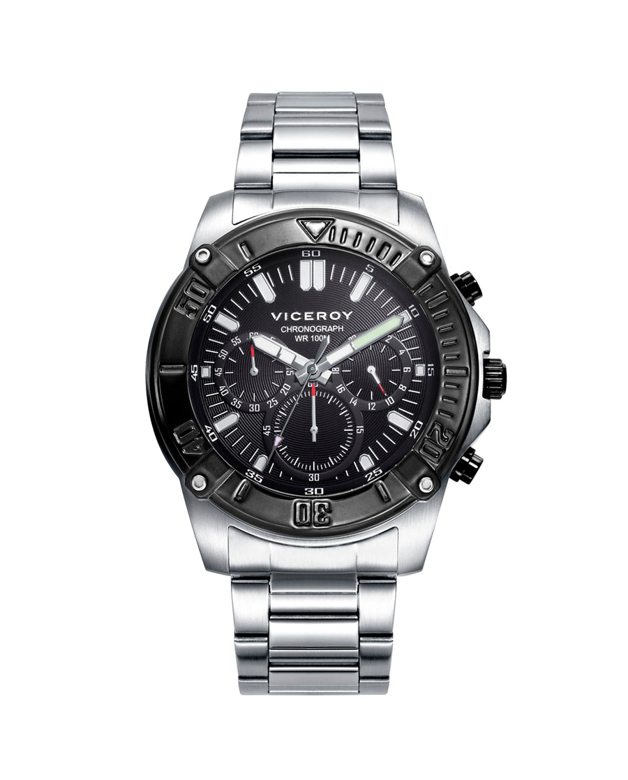 Reloj Viceroy hombre Heat cronógrafo de acero esfera negra Ref. 401255-57