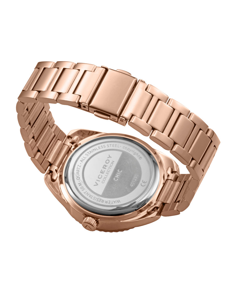 Reloj Viceroy mujer de acero IP rosa minimalista - 401290-75