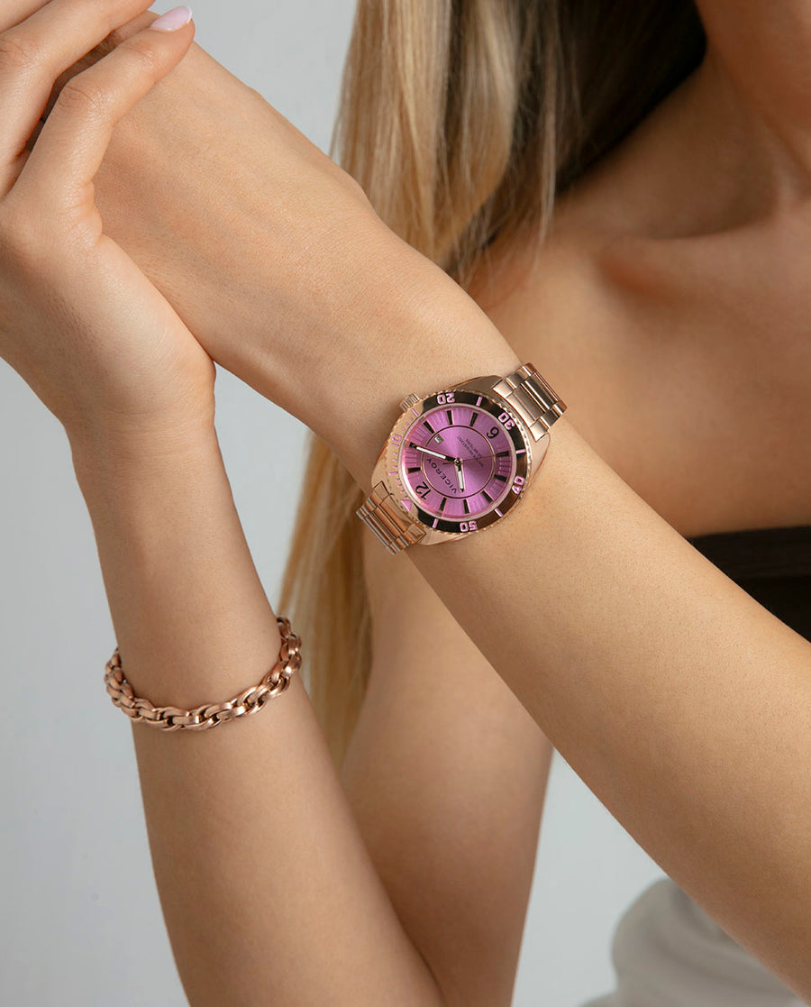Reloj Viceroy mujer de acero IP rosa minimalista - 401290-75
