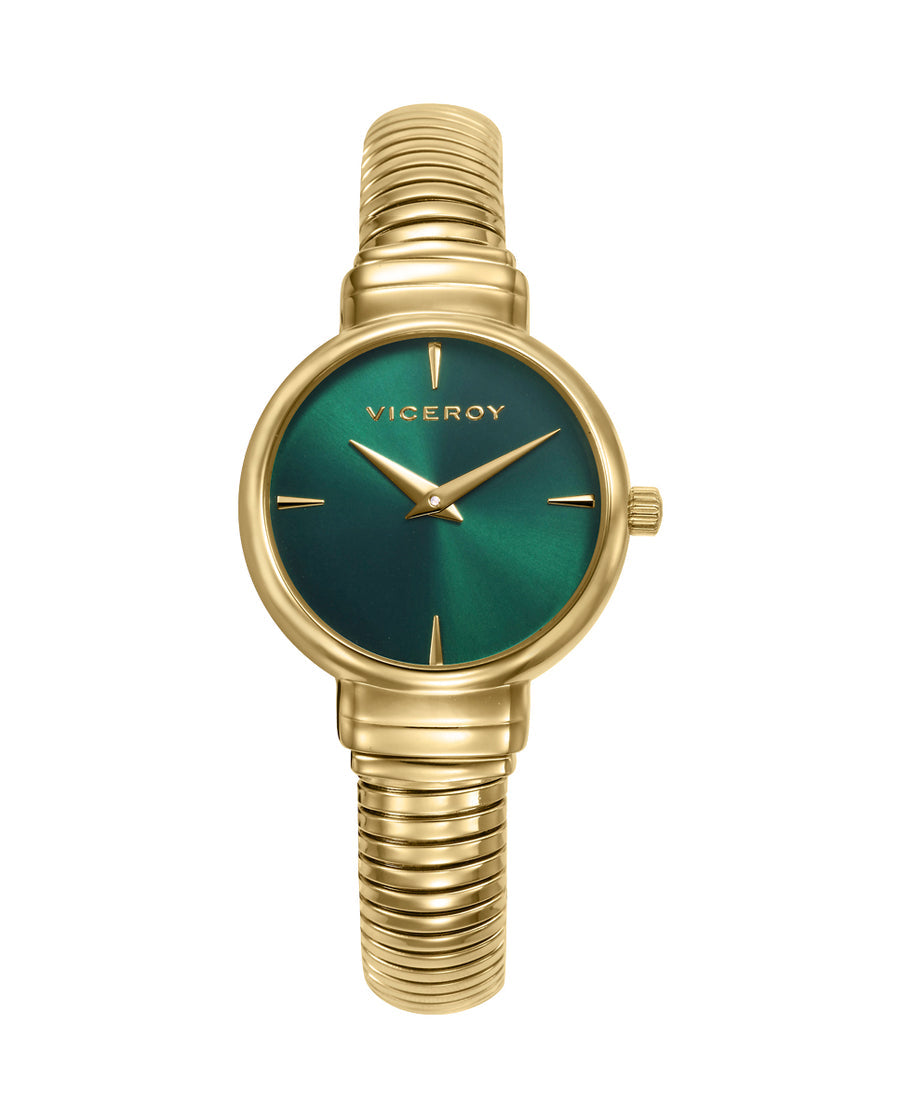Reloj Viceroy mujer de acero IP dorado con esfera oscura Ref. 401314-67