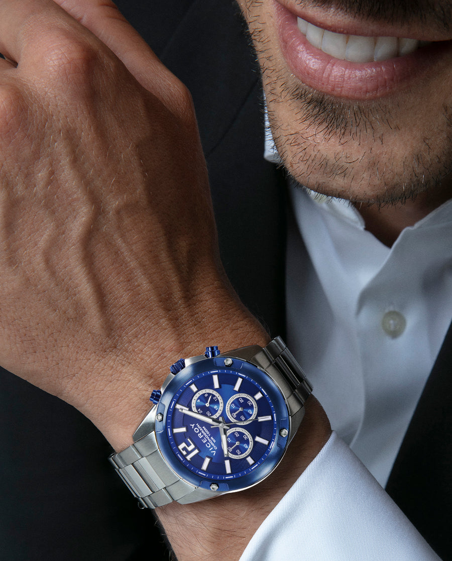 Reloj Viceroy hombre deportivo bisel IP azul sumergible 10 ATM Ref. 401397-35