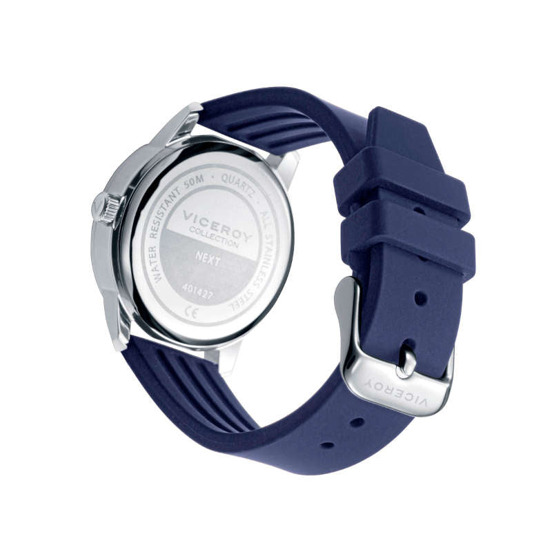 Reloj Viceroy Next cadete de acero inoxidable con esfera azul Ref. 401427-34