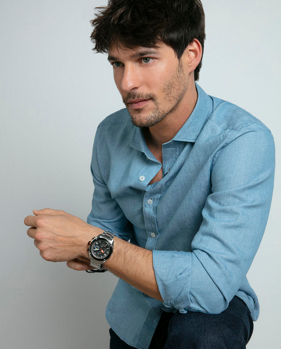 Reloj Viceroy hombre de acero e IP negro profesional - 401443-17