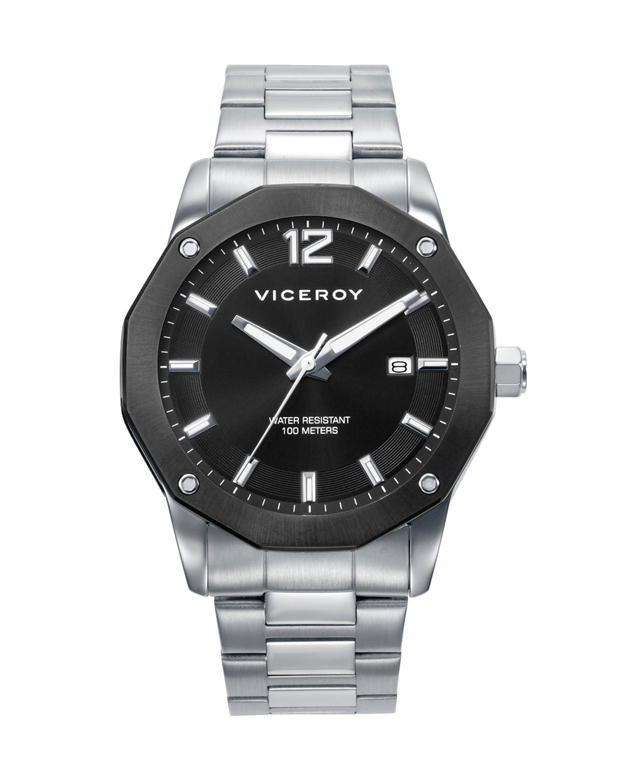 Reloj Viceroy hombre deportivo de acero e IP negro - 401445-55