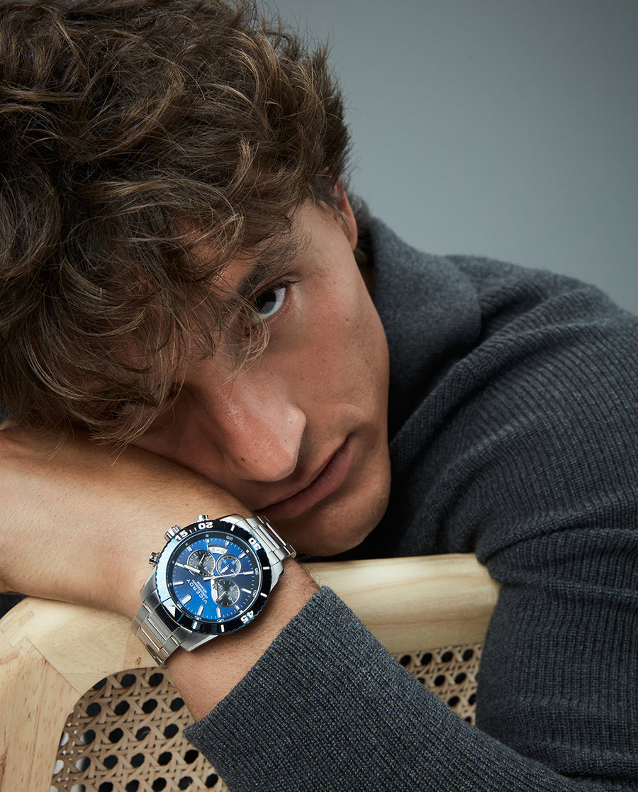 Reloj Viceroy hombre deportivo de acero IP azul 20 ATM - 401457-37