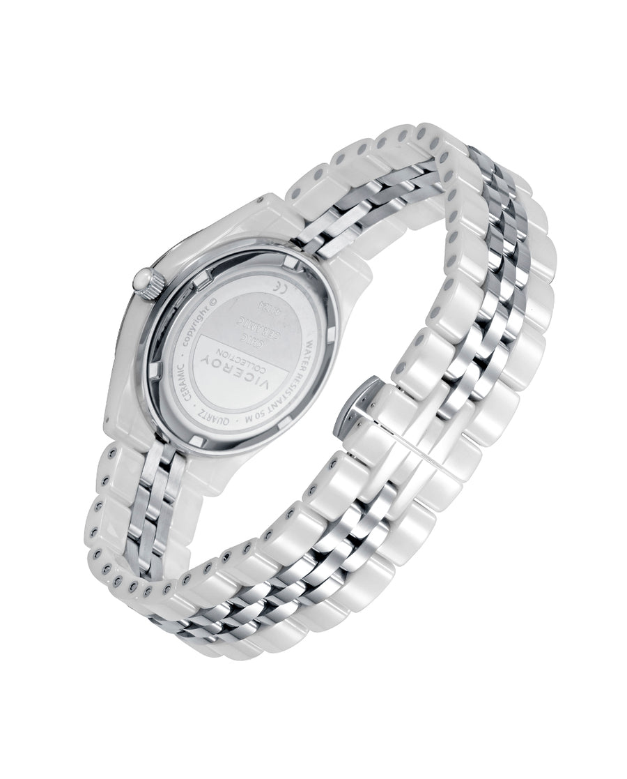 Reloj Viceroy mujer Chic de acero y cerámica blanca Ref. 41124-03