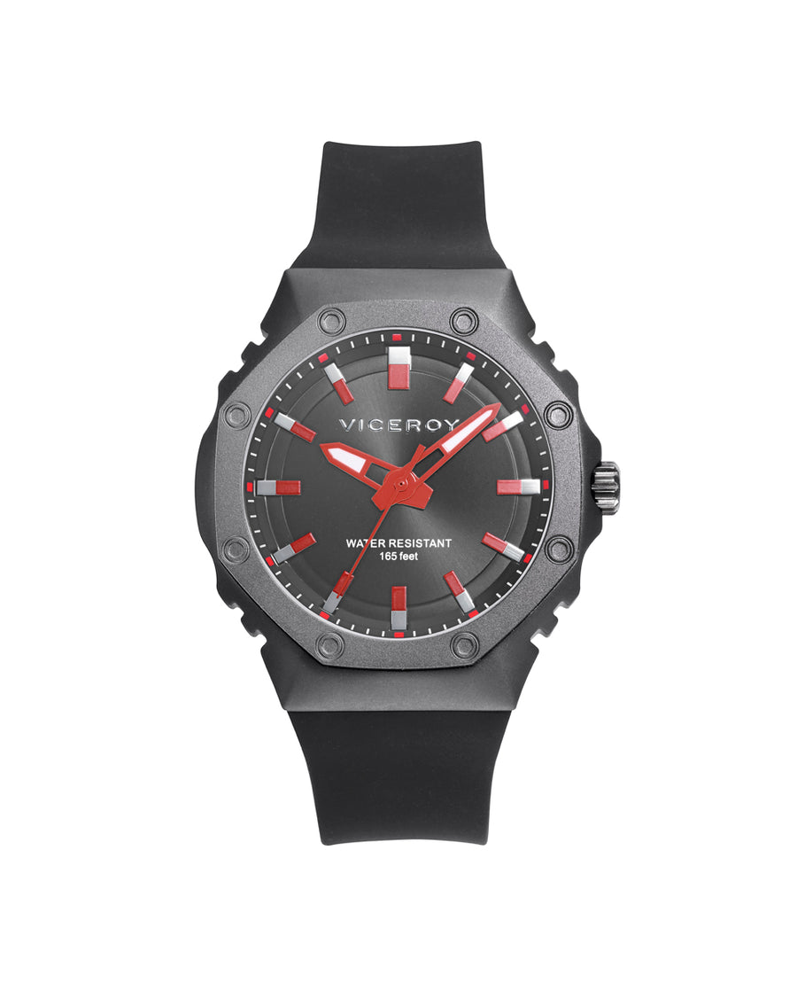 Reloj Viceroy hombre de aluminio con correa de silicona negra Ref. 41131-57
