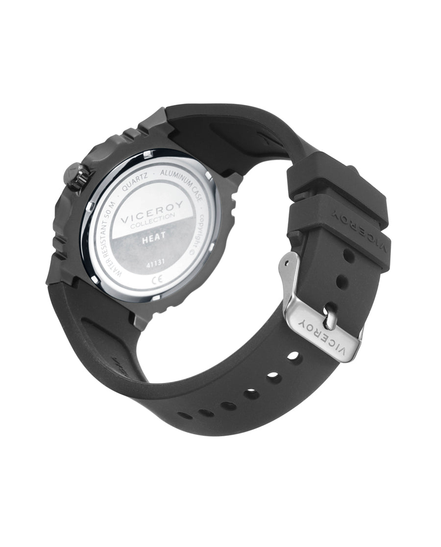 Reloj Viceroy hombre de aluminio con correa de silicona negra Ref. 41131-57
