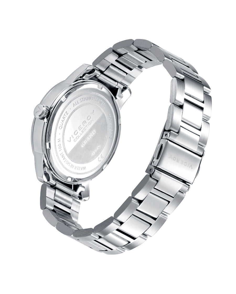 Reloj Viceroy hombre de acero con esfera blanca y números árabes Ref. 41145-05