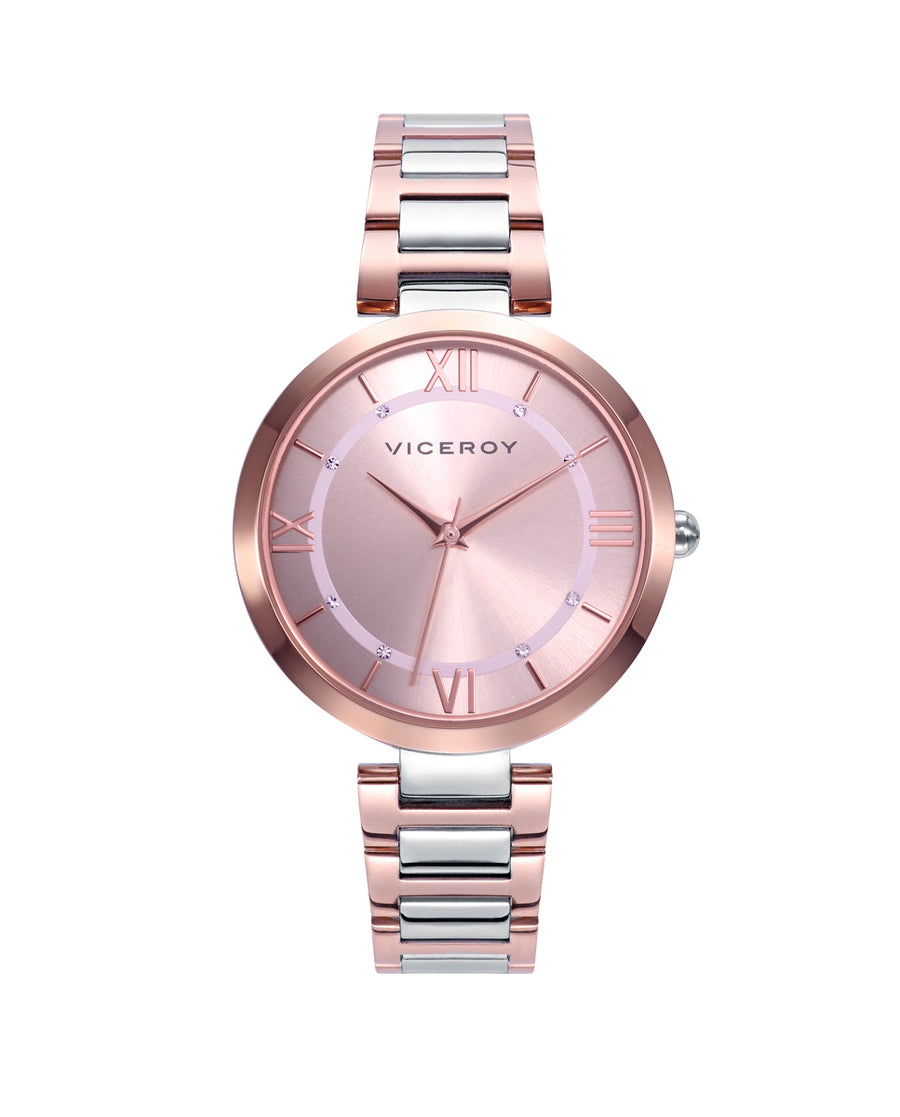 Reloj Viceroy mujer Chic de acero bicolor e IP rosa de cuarzo - 42428-73