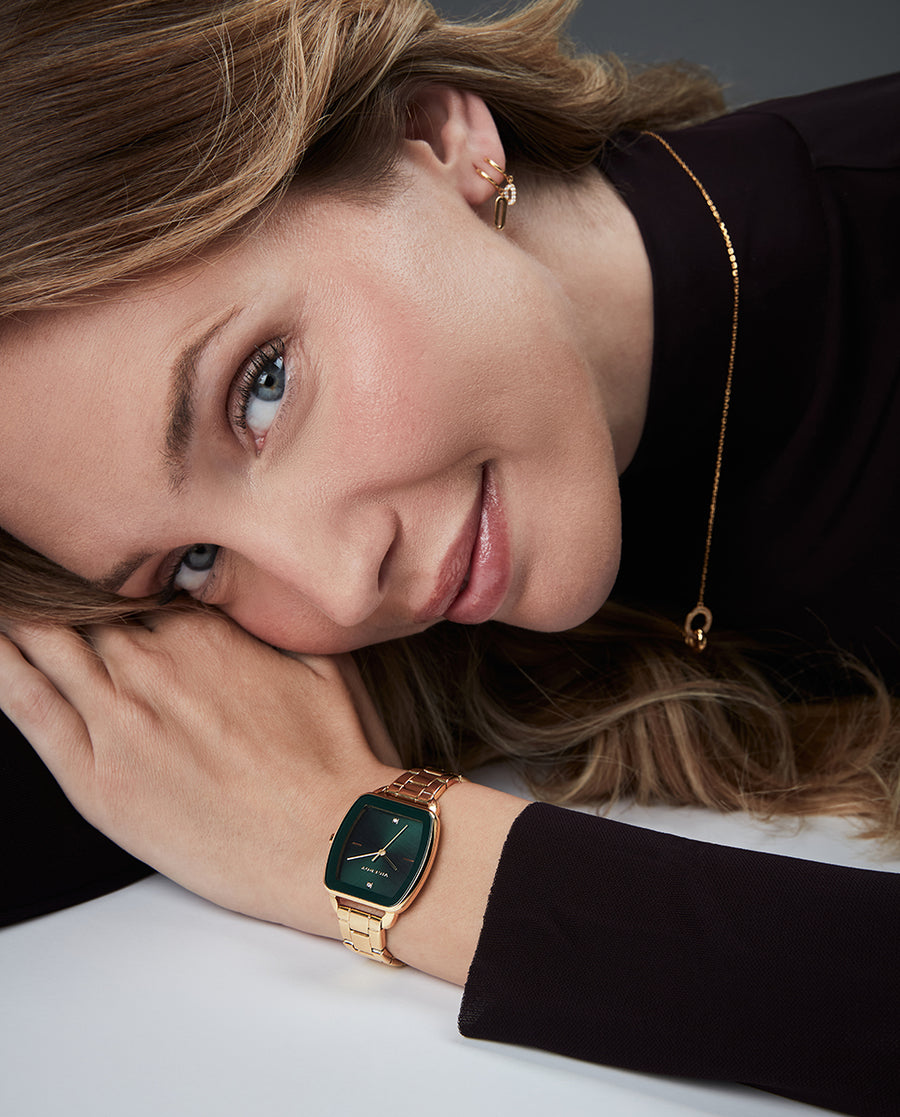 Reloj Viceroy mujer Chic de acero IP dorado esfera verde Ref. 42454-67
