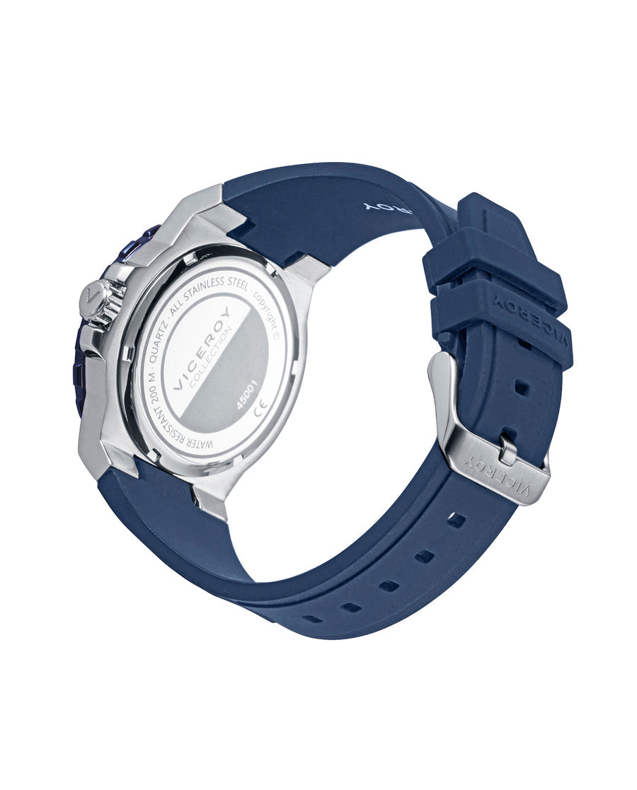 Reloj Viceroy hombre buceo bisel rotatorio azul silicona Ref. 45001-35