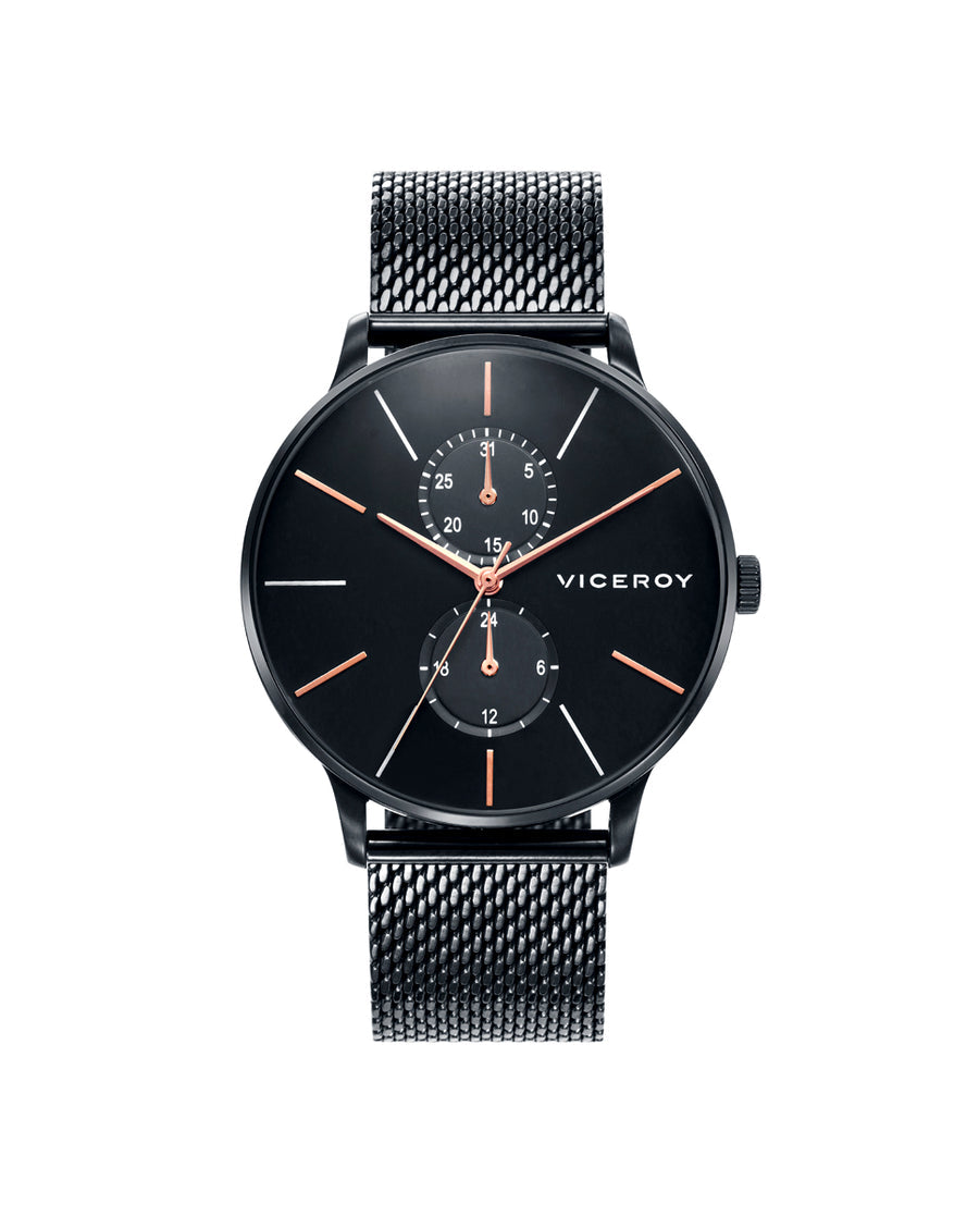 Reloj Viceroy hombre Beat multifunción de acero con IP negra Ref. 46753-57