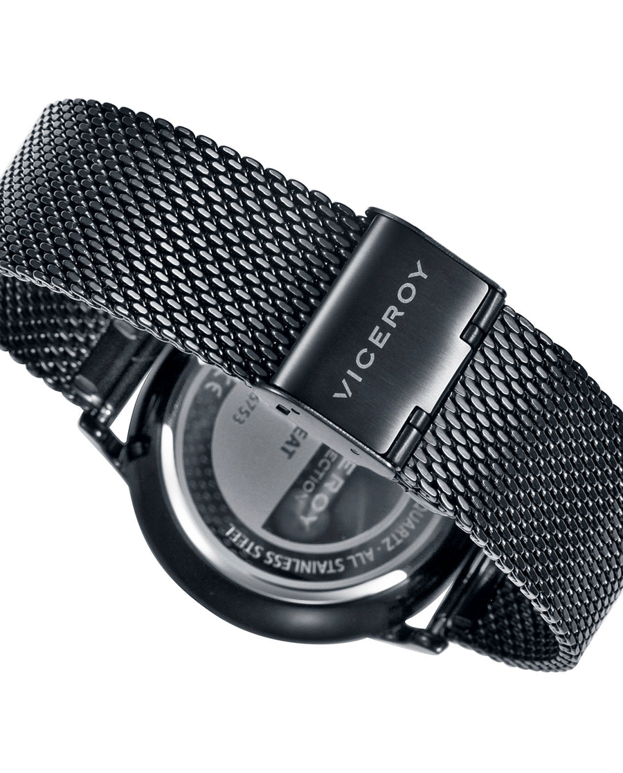Reloj Viceroy hombre Beat multifunción de acero con IP negra Ref. 46753-57