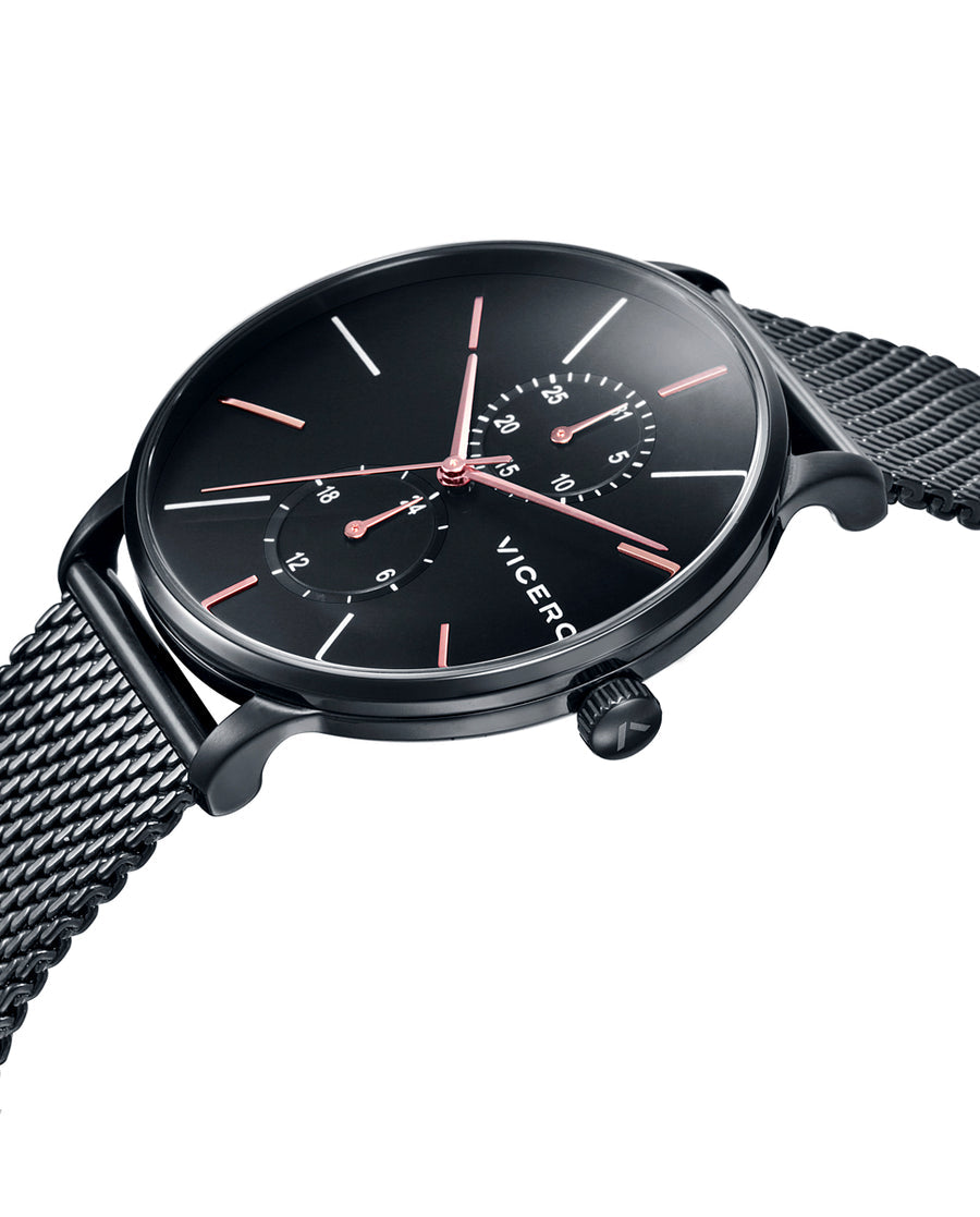 Reloj Viceroy hombre Beat multifunción de acero con IP negra Ref. 46753-57