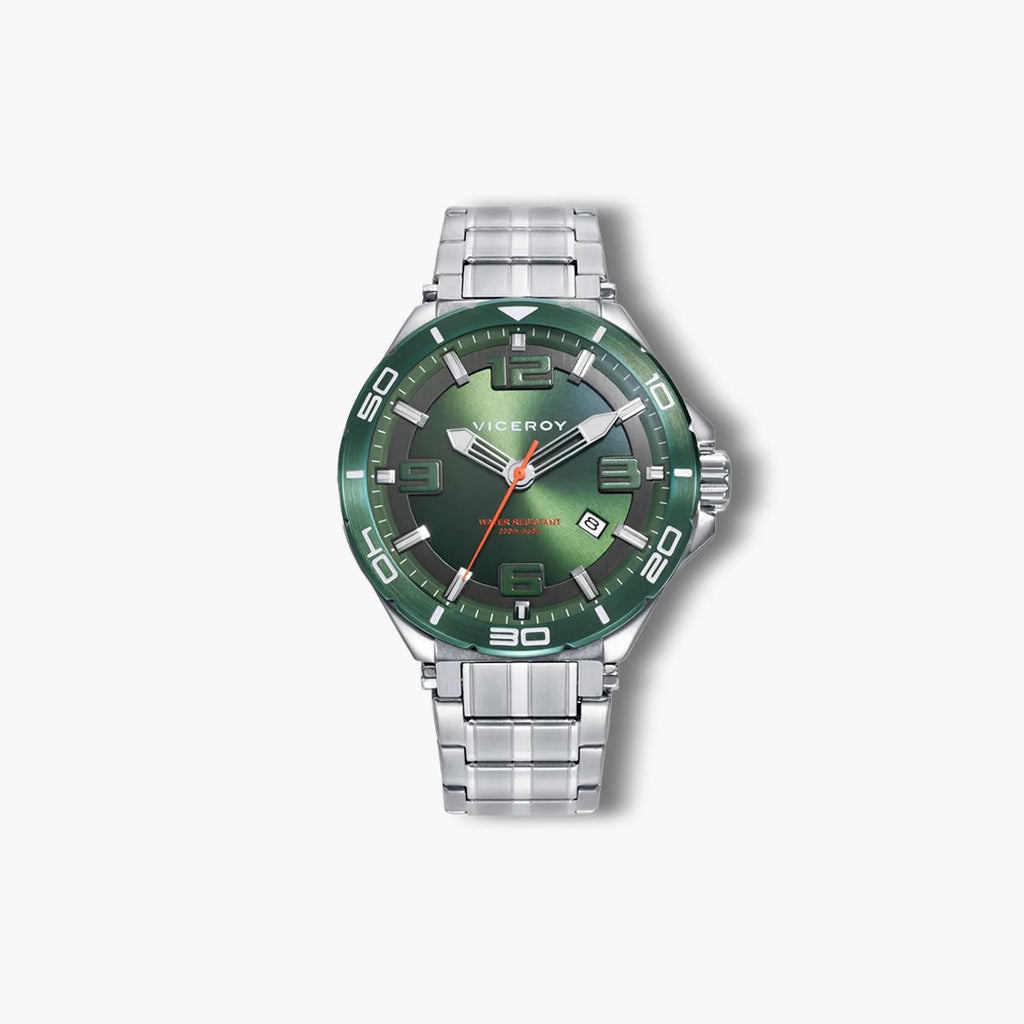 Reloj Viceroy hombre Heat deportivo de acero esfera verde - 46839-65